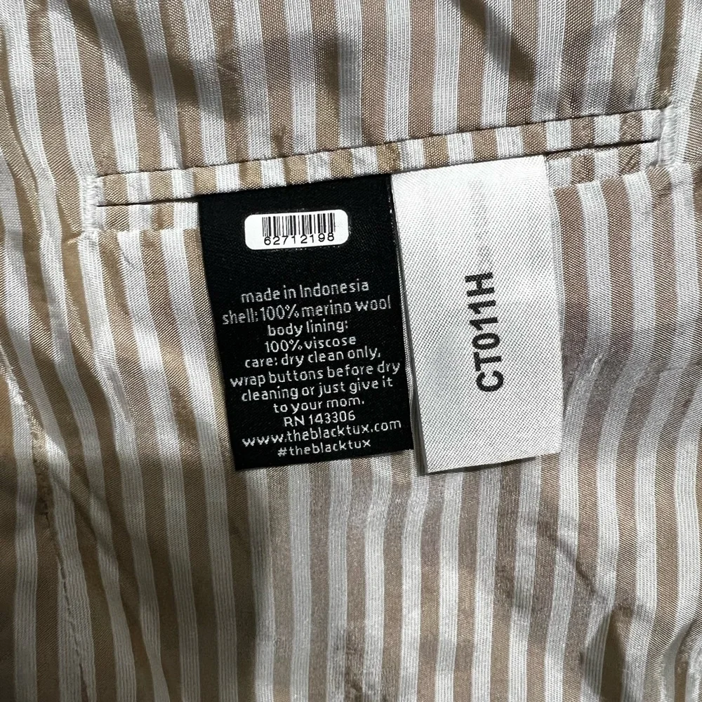 The Blk Tux TOLLEGNO 1900 Men's Jacket 40R Tan Merino Wool Jacket Blazer